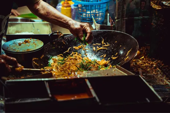Street food prep